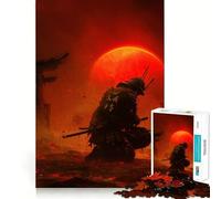 Puzzle Difficile de 1000 pièces représentant Un samouraï dans Un Paysage Rouge, idéal pour Adultes Découpe Lisse et silencieuse Cadeau Classique (38x26cm)