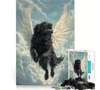 Puzzle Difficile de 1000 pièces représentant Un Terre-Neuve aux Ailes d'ange, idéal pour Adultes Développez Votre logique, jouez Ensemble et créez Un Cadeau créatif et Amusant (50x75cm)
