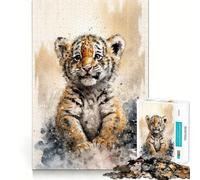 Puzzle Difficile de 1000 pièces représentant Un Tigre à l'eau, idéal pour Adultes 50x75cm