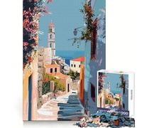 Puzzle Difficile de 1000 pièces représentant Un Village Grec de l'île de Rhodes, idéal pour Adultes Un Casse-tête Relaxant et apaisant, Un Cadeau Original (38x52cm)
