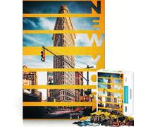 Puzzle Difficile de 1000 pièces représentant Une Affiche de New York, idéal pour Les Adultes Développez Votre logique, amusez-Vous et créez Un Cadeau créatif et Amusant (38x26cm)