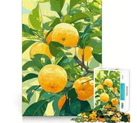Puzzle Difficile de 1000 pièces représentant Une Branche d'oranger avec des Fruits mûrs, idéal pour Adultes Jeu de logique Solide, Simple et Amusant, découpe de précision, Cadeau de Noël (50x75cm)