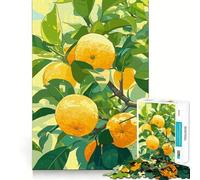 Puzzle Difficile de 1000 pièces représentant Une Branche d'oranger avec des Fruits mûrs, idéal pour Adultes Jeu Intelligent à Faire à la Maison Cadeau Festif idéal (38x52cm)