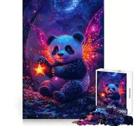 Puzzle Difficile de 1000 pièces représentant Une fée Panda avec Une étoile dans Une forêt enchantée Idéal pour Adultes Stimule la mémoire Jeu apaisant découpe de qualité supérieure Cadeau Parfait