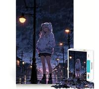 Puzzle Difficile de 1000 pièces représentant Une Fille d'anime sous la Pluie, idéal pour Les Adultes Jeu de logique Pure, activité la Maison, découpe Nette, Joli Cadeau (50x75cm)