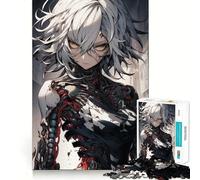 Puzzle Difficile de 1000 pièces représentant Une Fille Robot Soldat d'anime, idéal pour Adultes Jeu de logique Pure, activité Domicile, découpe Nette, Joli Cadeau (38x52cm)