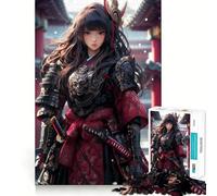 Puzzle Difficile de 1000 pièces représentant Une Fille samouraï de Style Anime, idéal pour Adultes Découpe Lisse et silencieuse Cadeau Classique (50x75cm)
