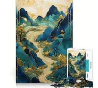 Puzzle Difficile de 1000 pièces représentant Une forêt et Une rivière, idéal pour Les Adultes Think Toy, Un Jouet paisible et Amusant, aux découpes nettes et précises (38x26cm)