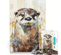 Puzzle Difficile de 1000 pièces représentant Une Loutre et d'adorables Animaux, idéal pour Adultes Stimule la mémoire, Jeu apaisant, découpe de qualité supérieure, Cadeau Parfait (50x75cm)