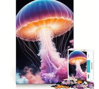 Puzzle Difficile de 1000 pièces représentant Une méduse aux Couleurs éthérées, idéal pour Adultes Un défi intellectuel Stimulant et Un Moment de détente Découpe précise Un Cadeau mémorable (50x75cm)