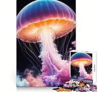 Puzzle Difficile de 1000 pièces représentant Une méduse aux Couleurs éthérées, idéal pour Adultes Un défi intellectuel Stimulant et Un Moment de détente Découpe précise Un Cadeau mémorable (50x75cm)