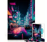 Puzzle Difficile de 1000 pièces représentant Une Rue Japonaise de Tokyo, destiné aux Adultes Renforce la mémoire, soulage Le Stress et Offre des Bords de qualité supérieure Pièce d'art 38x26cm