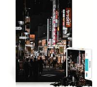 Puzzle Difficile de 1000 pièces représentant Une scène de Rue Nocturne au Japon, idéal pour Adultes Stimule la mémoire, Jeu apaisant, découpe de qualité supérieure, Cadeau Parfait (38x26cm)