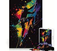 Puzzle Difficile de 1000 pièces représentant Une Silhouette d'escalade, idéal pour Adultes Jeu de logique Fine, Relaxant et Amusant, Bords Nets, Cadeau attentionné (50x75cm)