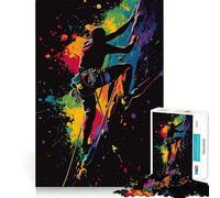 Puzzle Difficile de 1000 pièces représentant Une Silhouette d'escalade, idéal pour Adultes Jeu de logique Fine, Relaxant et Amusant, Bords Nets, Cadeau attentionné (50x75cm)