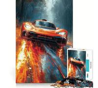 Puzzle Difficile de 1000 pièces représentant Une Voiture de Sport Orange, idéal pour Adultes Stimule la mémoire, Jeu apaisant, découpe de qualité supérieure, Cadeau Parfait (50x75cm)