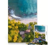 Puzzle Difficile de 1000 pièces représentant Une Vue aérienne d'une Plage Tropicale, idéal pour Les Adultes Développement cérébral, Divertissement paisible et Assemblage Propre (38x52cm)