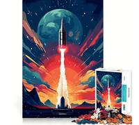 Puzzle Difficile Décollage de fusée Spatiale pour Adultes, 1000 pièces, Jeu de logique, Lien Familial, découpe de précision, Surprise chaleureuse 50x75cm