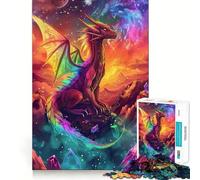 Puzzle Difficile Dragon Cosmique Arc-en-Ciel pour Adultes, 1000 pièces, Jeu de logique Pure, activité la Maison, découpe Nette, Joli Cadeau (38x26cm)