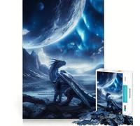 Puzzle Difficile Dragon de l'espace et planètes pour Adultes, 1000 pièces, défi Mental, Jeu de réflexion, détente, découpe précise, Cadeau mémorable (50x75cm)