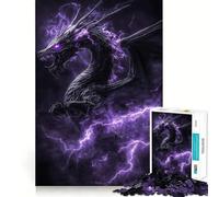 Puzzle Difficile Dragon Éclair Violet pour Adultes, 1000 pièces, Jeu de logique Solide, Simple et Amusant, découpe de précision, Cadeau de Noël (50x75cm)