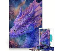Puzzle Difficile Dragon Galaxie Violette pour Adultes, 1000 pièces, Jeu Intelligent, à Assembler soi-même, Cadeau Festif (38x26cm)