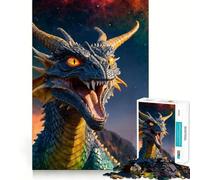 Puzzle Difficile Dragon Rugissant pour Adultes, 1000 pièces, améliore la mémoire, détend l'esprit, Bords Nets, Cadeau élégant (38x52cm)