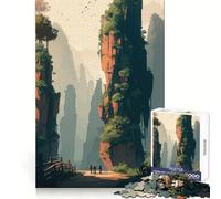 Puzzle Difficile du Parc Zhangjiajie pour Adultes, 1000 pièces, pour améliorer la mémoire et Passer Un Bon Moment, Bords Nets, Cadeau spécial (50x75cm)