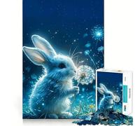 Puzzle Difficile en Forme de Lapin pour Adultes, 1000 pièces, Jeu Stimulant l'esprit, Loisir Doux, découpe précise, Cadeau mémorable (38x26cm)
