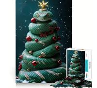 Puzzle Difficile en Forme de Serpent et de Sapin de Noël pour Adultes, 1000 pièces, Jeu de logique Pure, activité la Maison, découpe Nette, Joli Cadeau (38x26cm)