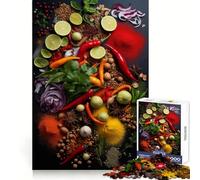 Puzzle Difficile Épices, Nourriture et Cuisine pour Adultes, 1000 pièces, Jouet Intelligent et Amusant, découpe précise, Cadeau Artistique 50x75cm