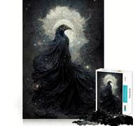 Puzzle Difficile Esprit céleste du Corbeau pour Adultes, 1000 pièces, Puzzle cérébral apaisant et Relaxant, Cadeau spécial (50x75cm)