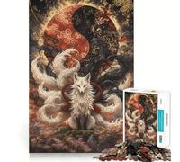 Puzzle Difficile Esprit du Renard à Neuf queues pour Adultes, 1000 pièces, pour stimuler la mémoire, détente et Assemblage d'images, Cadeau Artistique (50x75cm)