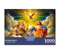 Puzzle Difficile Extrême 1000 Pièces Trinité Colombe Nuage Jeu Éducatif Anti-Stress Cadeau 38x26cm