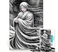 Puzzle Difficile Femme de Neige dans Un Paysage d'hiver pour Adultes, 1000 pièces, Jeu de logique Pure, activité la Maison, découpe Nette, Joli Cadeau (38x26cm)