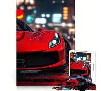 Puzzle Difficile Ferrari Rouge sous la Pluie pour Adultes, 1000 pièces, défi Mental, Jeu de réflexion, détente, découpe précise, Cadeau mémorable (38x26cm)