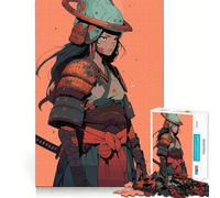 Puzzle Difficile Fille samouraï pour Adultes, 1000 pièces, Jeu de logique et d'adresse, à Partager en Famille, pièce de Collection (38x52cm)