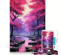 Puzzle Difficile Forêt enchantée Mystique pour Adultes, 1000 pièces, Jeu de logique Solide, Moments de Partage, Bords Nets, (38x26cm)