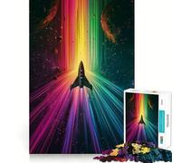 Puzzle Difficile Fusée Spatiale Arc-en-Ciel pour Adultes, 1000 pièces, Jeu de logique Pure, activité la Maison, découpe Nette, Joli Cadeau (50x75cm)