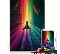 Puzzle Difficile Fusée Spatiale Arc-en-Ciel pour Adultes, 1000 pièces, Jeu de logique Pure, activité la Maison, découpe Nette, Joli Cadeau (50x75cm)
