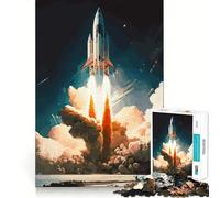 Puzzle Difficile Fusée vers la Galaxie pour Adultes, 1000 pièces, Jeu intellectuel, Moment de détente, découpe de qualité, Cadeau Exquis (38x52cm)