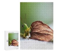 Puzzle Difficile Green Grasshopper on Leaf pour Adultes, 300 PCS, comme Loisir Apaisant pour Les Passionnés, pour Une Pause Créative