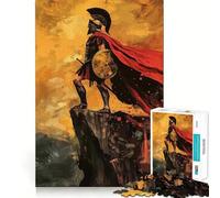 Puzzle Difficile Guerrier Spartiate sur Une Falaise pour Adultes, 1000 pièces, 50x75cm Un Cadeau spécial pour Les Amateurs de Sensations Fortes