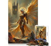 Puzzle Difficile Guerrière angélique pour Adultes, 1000 pièces, pour améliorer la mémoire et Passer Un Bon Moment Bords Nets Cadeau spécial (38x52cm)