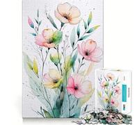 Puzzle Difficile Harmonie des pétales Pastel pour Adultes, 1000 pièces, Puzzle de mémoire Facile à Assembler, Cadeau Artistique (38x26cm)