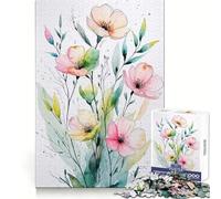 Puzzle Difficile Harmonie des pétales Pastel pour Adultes, 1000 pièces, Puzzle de mémoire Facile à Assembler, Cadeau Artistique (38x26cm)
