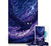 Puzzle Difficile Hibou en vol sous Un Ciel étoilé pour Adultes, 1000 pièces, Jeu Intelligent, à Assembler soi-même, Cadeau Festif (38x26cm)