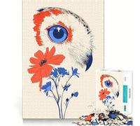 Puzzle Difficile Hibou et Fleurs pour Adultes, 1000 pièces, pour stimuler la mémoire, détente, Assemblage d'image, Cadeau Artistique (50x75cm)