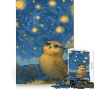 Puzzle Difficile Hibou sous Un Ciel étoilé pour Adultes, 1000 pièces, Jeu de logique Solide, Amusant et Simple, découpe de précision, Cadeau de Noël (38x52cm)