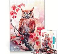 Puzzle Difficile Île enchantée du Hibou pour Adultes, 1000 pièces, stimule la mémoire, Jeu apaisant, découpe de qualité supérieure, (38x52cm)